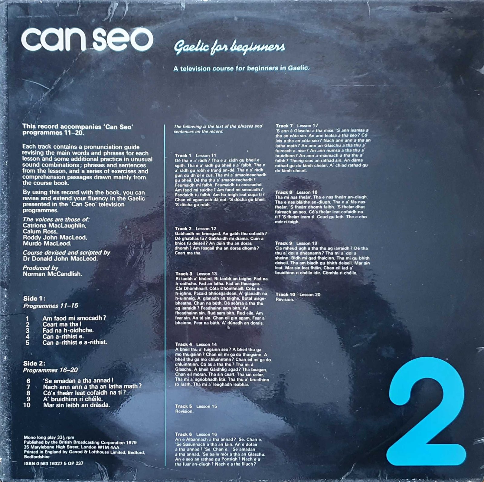 Back cover of OP 237
